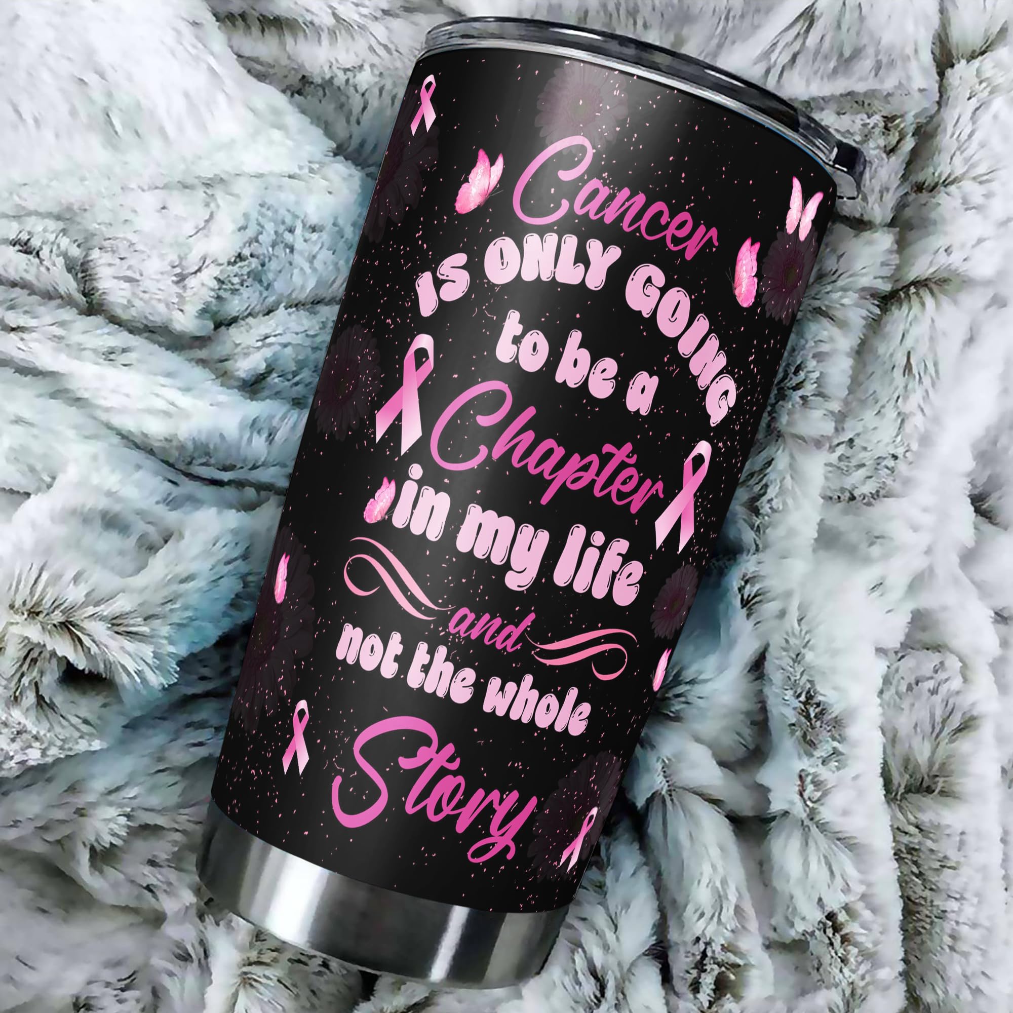 Dorric Personalized Breast Cancer Awareness Insulated Tumbler Cup with Lid, Encouragement Gift Awareness Month October For Women Her, Customized Name 20oz 30oz Stainless Steel Travel Coffee Mug - Image 5