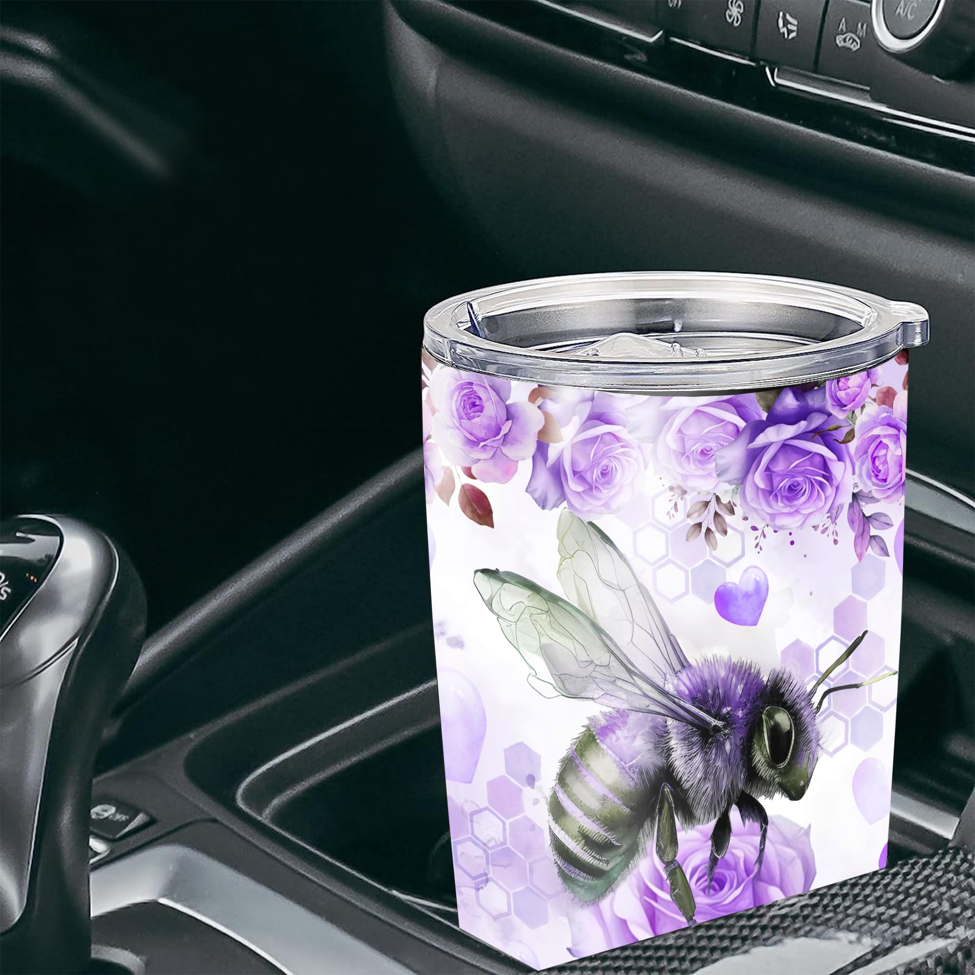 Dorris Personalized Bee Tumbler Cup With Lid Insulated Stainless Steel Customized Name Queen Bees Birthday Gifts For Women Girls Double Wall Vacuum Travel Coffee Mug - Image 4