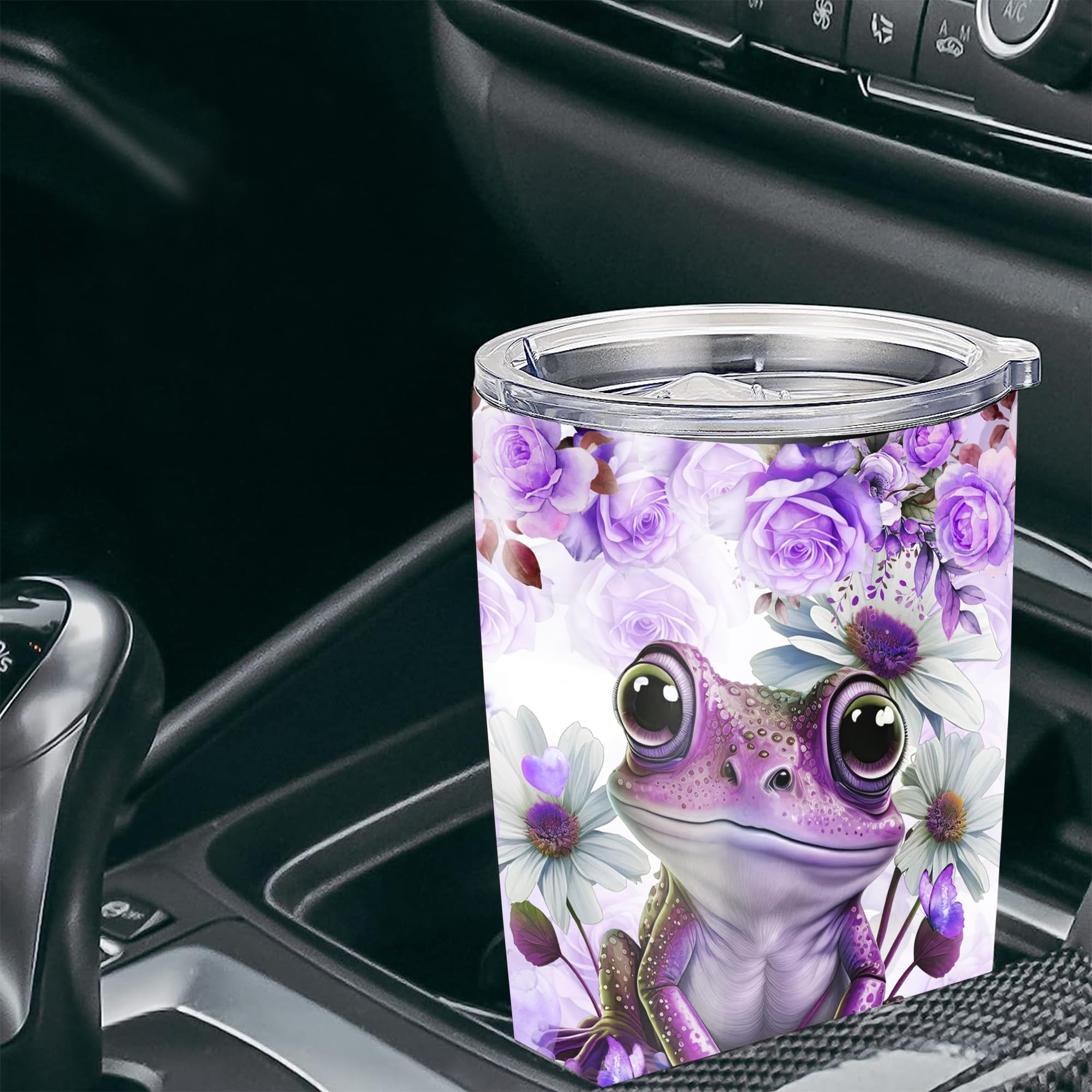 DORRIS Personalized Frog Tumbler Travel Coffee Insulated Cups with Lid 20oz 30oz Stainless Steel Double Wall Vacuum Frogs Gifts For Girl Daughter Son Women Birthday - Image 4