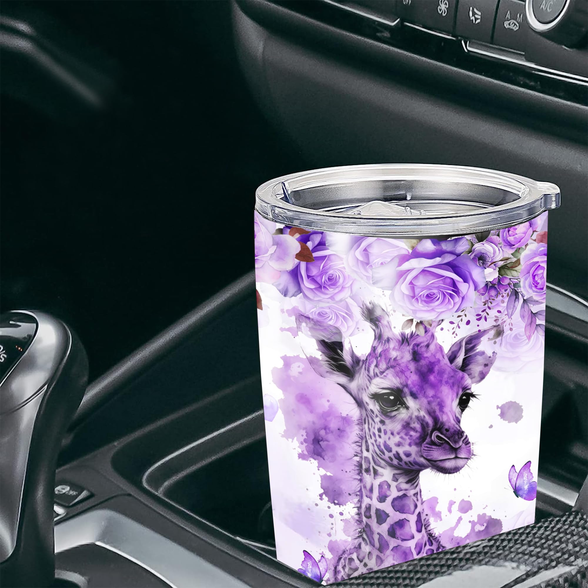DORRIS Personalized Giraffe Tumbler Travel Coffee Insulated Cups with Lid 20oz 30oz Stainless Steel Double Wall Vacuum Gifts for Son Daughter Birthday - Image 4