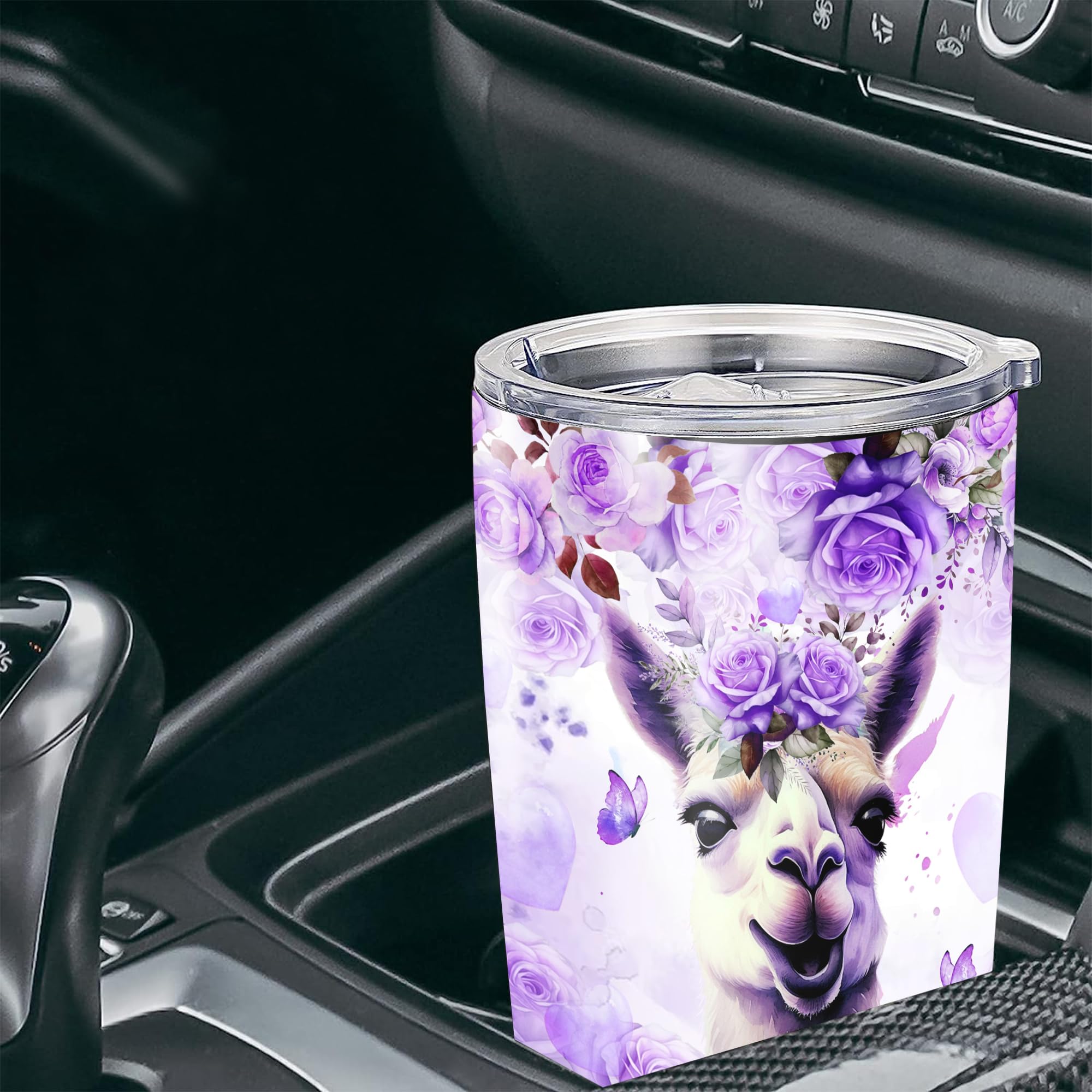 Dorris Personalized Llama Insulated Cups Tumbler With Lids Customized Name Stainless Steel Travel Coffee Mugs Cute Cup Bottles Gifts for Women Mom Girls on Birthday - Image 4