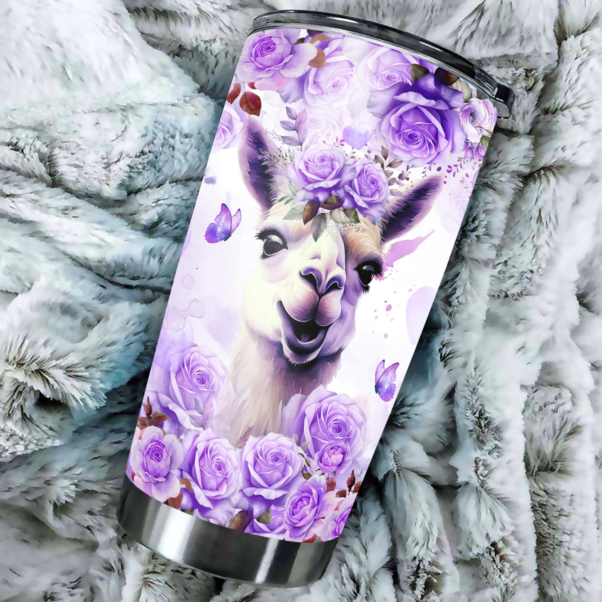 Dorris Personalized Llama Insulated Cups Tumbler With Lids Customized Name Stainless Steel Travel Coffee Mugs Cute Cup Bottles Gifts for Women Mom Girls on Birthday - Image 5