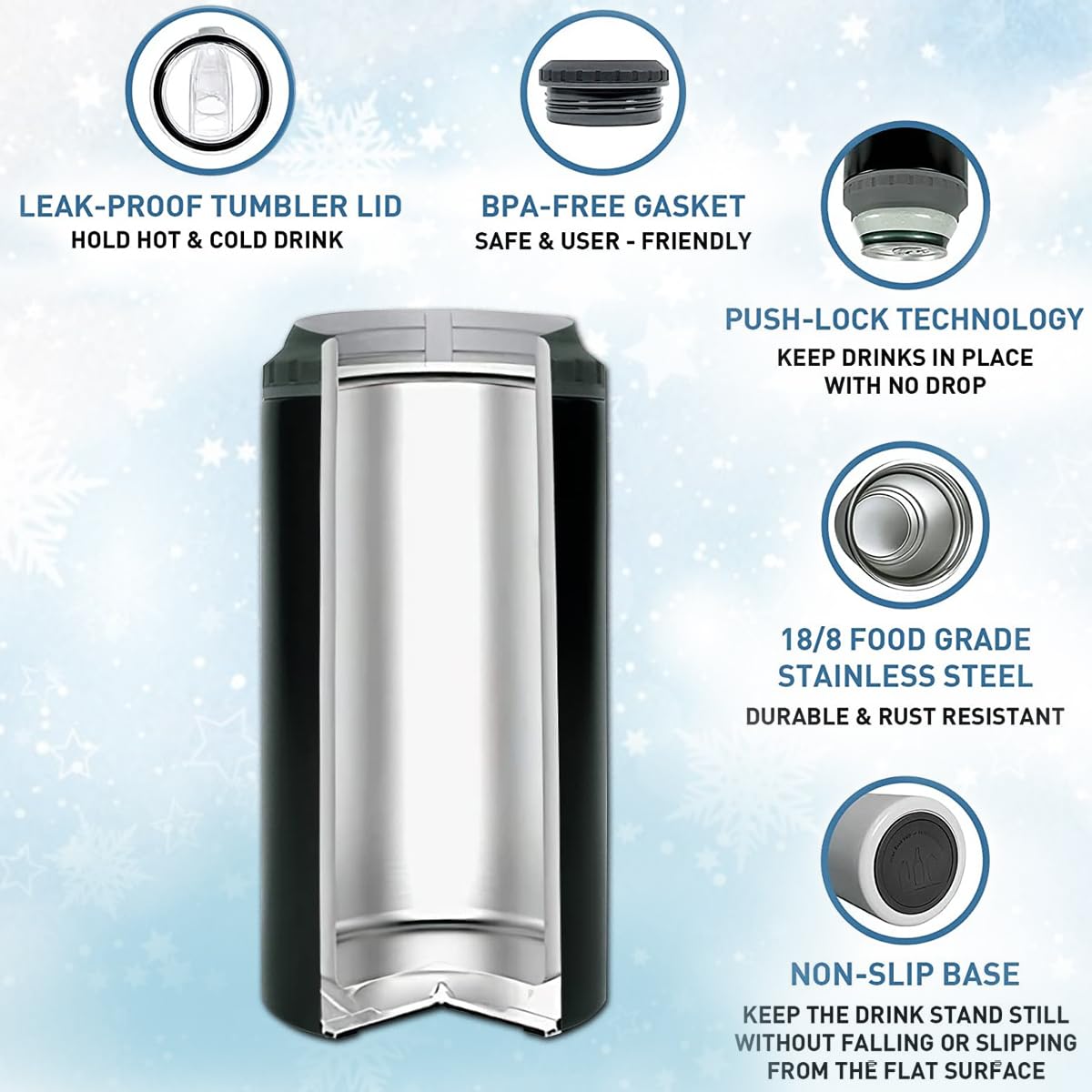 Dorris Personalized Eagle America Can Cooler 4-in-1 Insulated 16oz Stainless Steel Tumbler With Lid Customized Name Holder Cups Gifts For Husband Fathers Veteran Day Christmas American USA Flag Style - Image 6