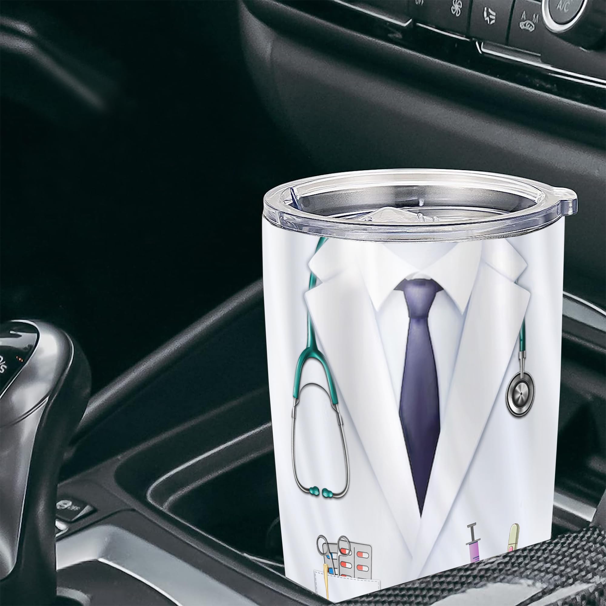 Personalized Doctor Tumbler Custom Name Truly Great Doctors Travel Mug Coffee Insulated Cup with Lid Stainless Steel 20Oz 30Oz Appreciation Week Gifts for Man Women Dr Mrs Mr Medical Assistant - Image 4