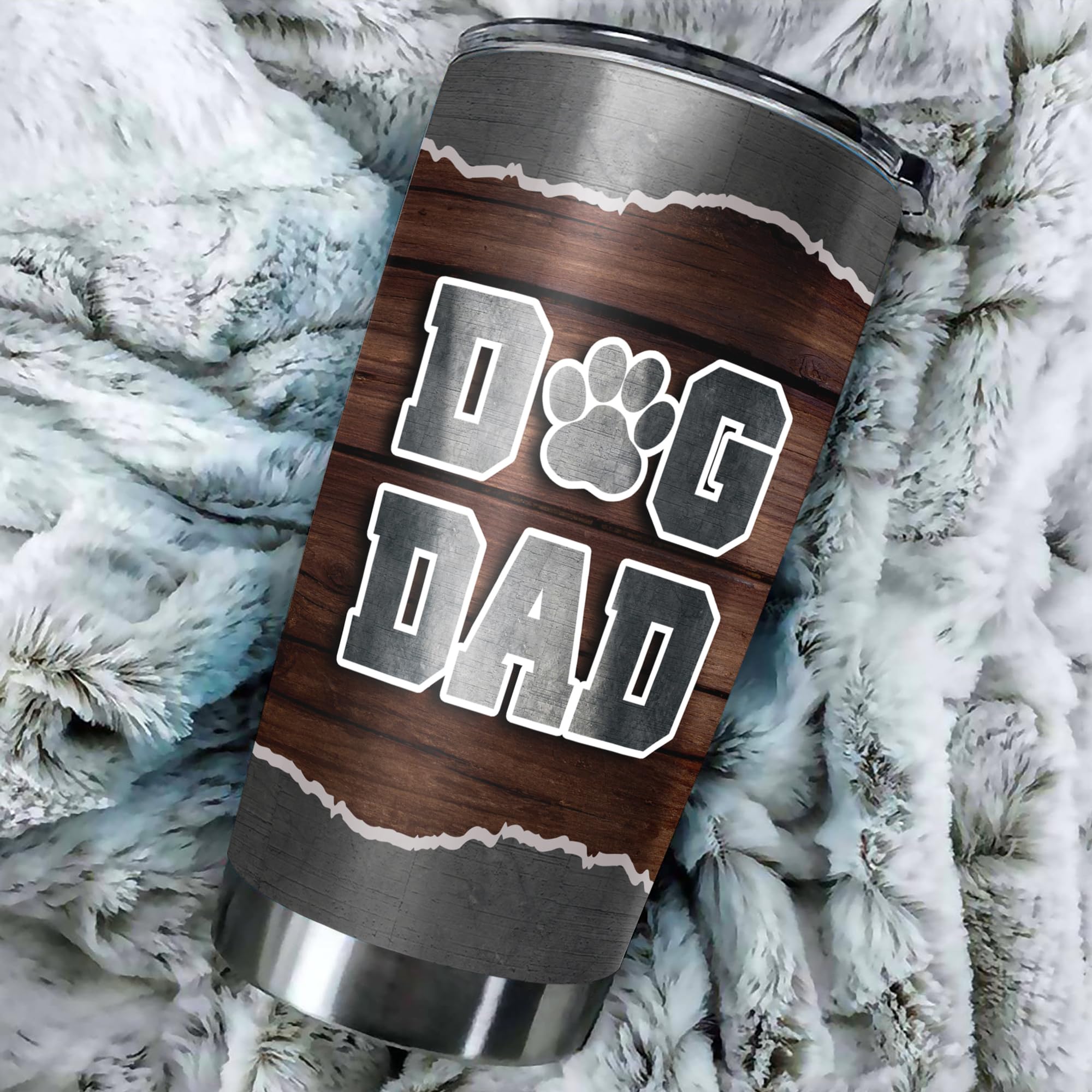 Personalized Dog Dad Tumbler Custom Photo Travel Coffee Mug Insulated Cup with Lids Stainless Steel 20 30 Oz Gifts for Men Dads from Best Pet Lovers Fathers Day - Image 5