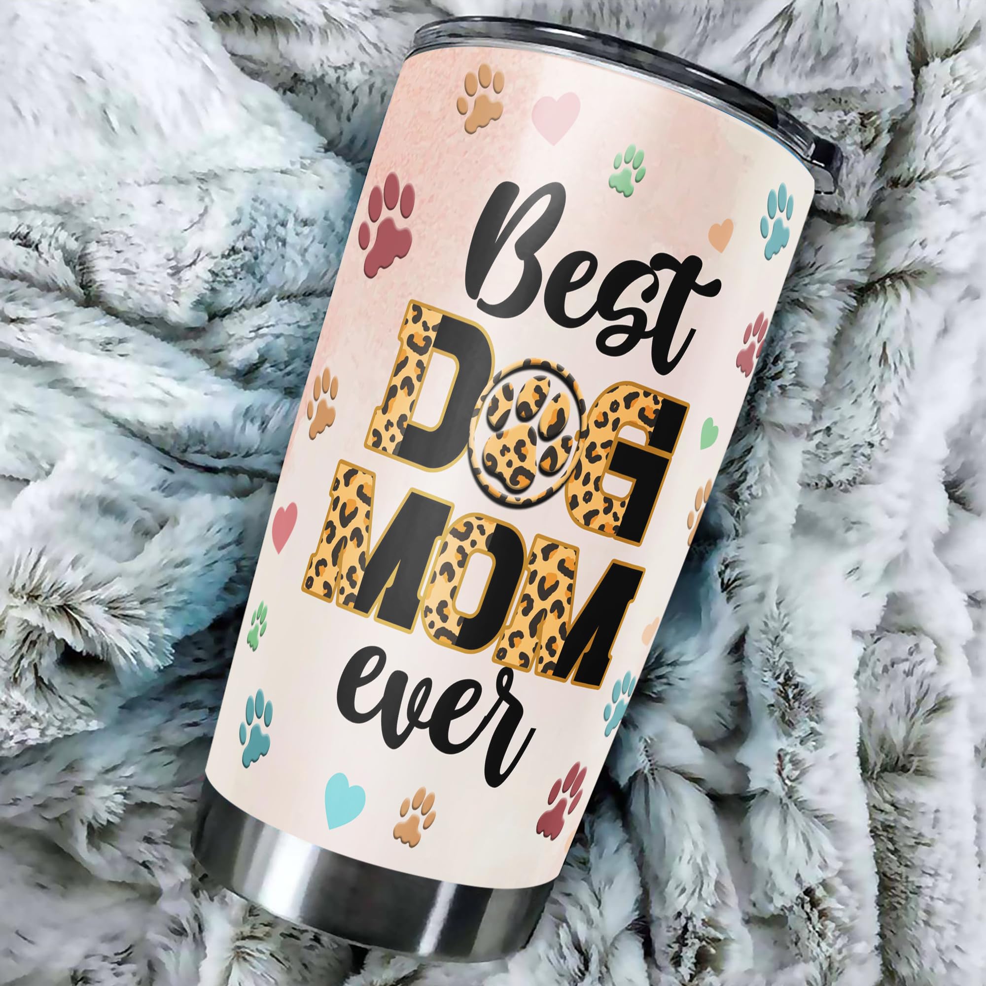 Personalized Dog Mom Tumbler Custom Name Insulated cups Travel Coffee Mug with Lids Stainless Steel 20 30 Oz Gifts for Women Mommy Mama Grandma Mother's Day - Image 5