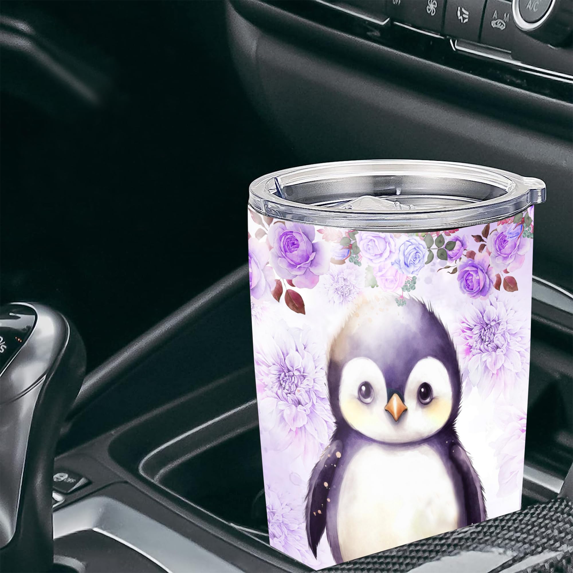 Personalized Penguin Tumbler Insulated Cup With Lid Customized Name Stainless Steel Double Wall Vacuum Travel Coffee Mug For Women Girls Lovers Gifts Birthday - Image 4