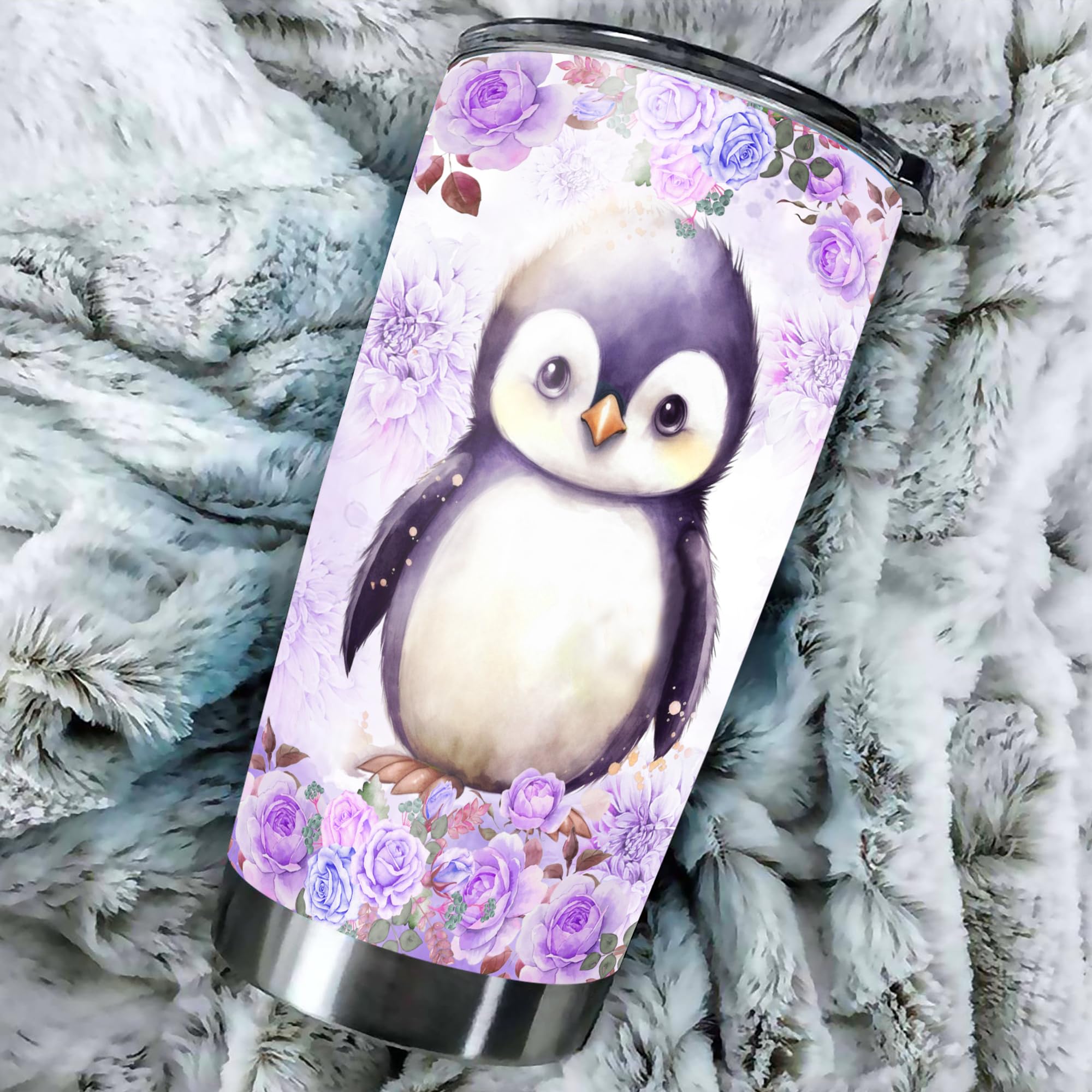 Personalized Penguin Tumbler Insulated Cup With Lid Customized Name Stainless Steel Double Wall Vacuum Travel Coffee Mug For Women Girls Lovers Gifts Birthday - Image 5