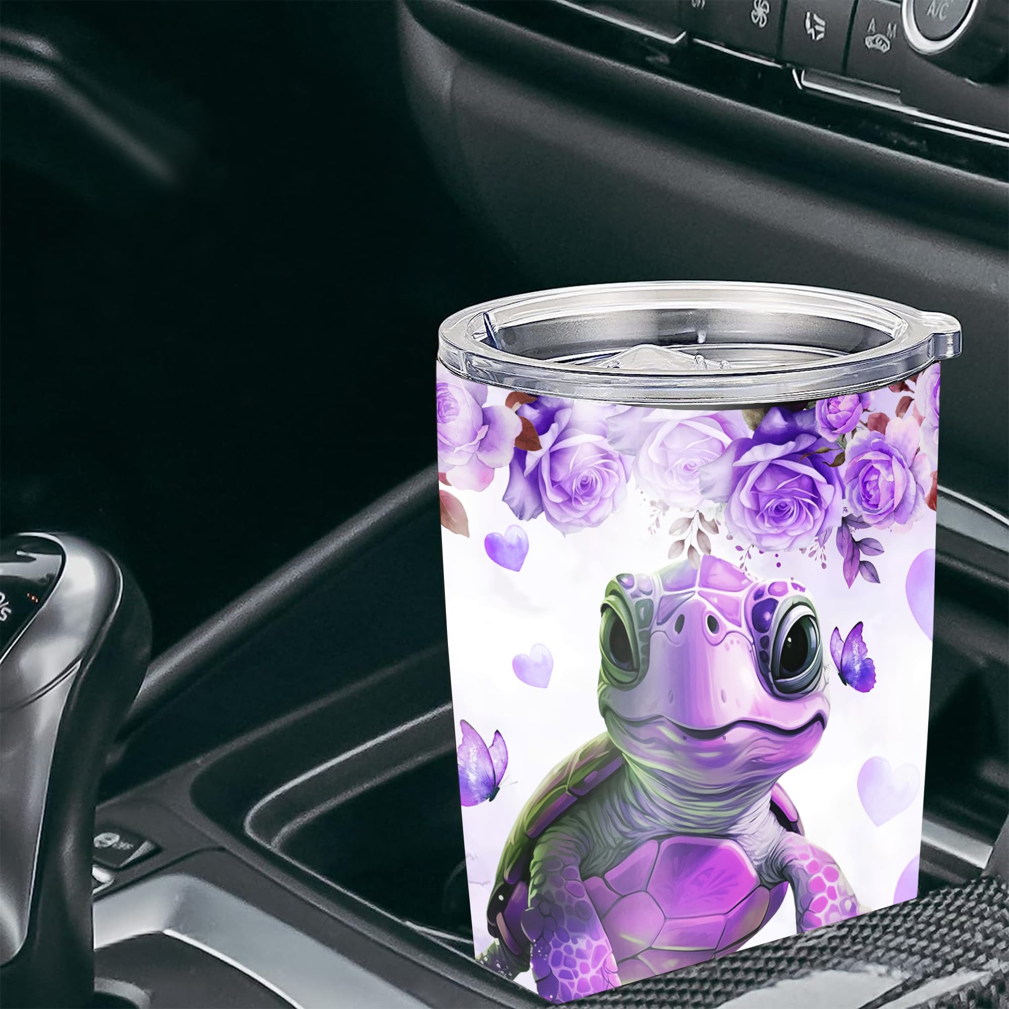 Personalized Sea Turtle Tumbler Insulated Cup With Lid Stainless Steel Custom Name Gifts For Animal Lover Women Girls Mom Turtles Birthday Christmas - Image 4